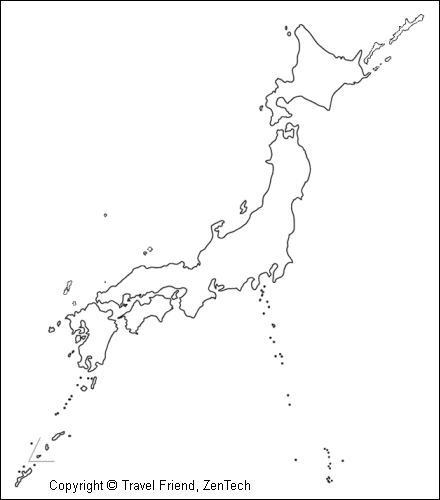 Japan outline map