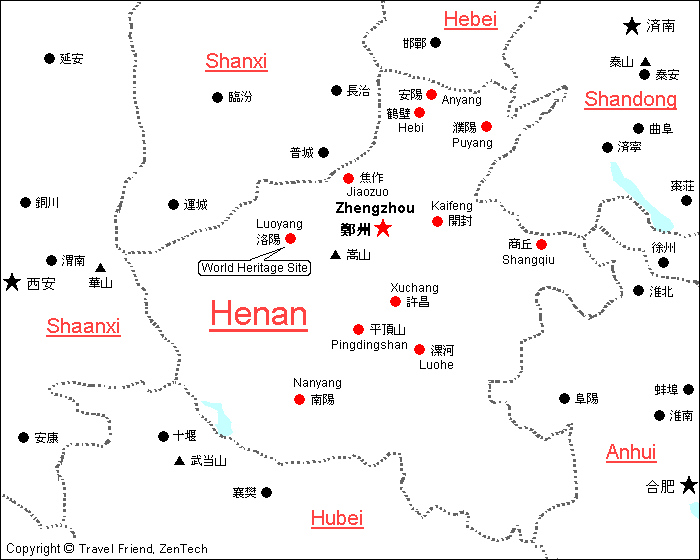 Map of Henan