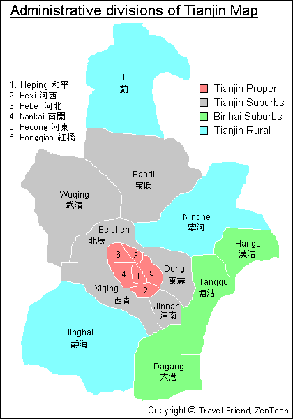 Map of Tianjin District