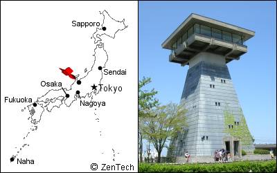 Toyama map and Toyama port observatory photograph