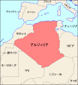 アルジェリア白地図