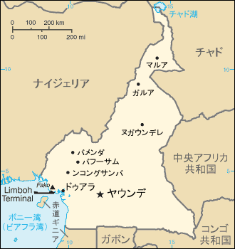 カメルーン地図