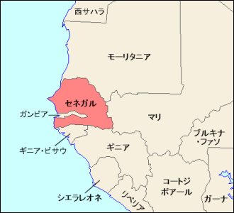 セネガル白地図