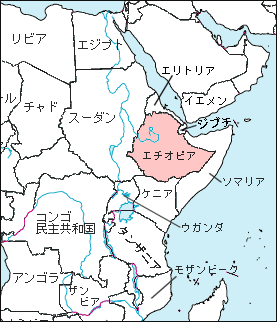 エチオピア白地図