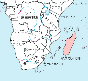 マダガスカル白地図