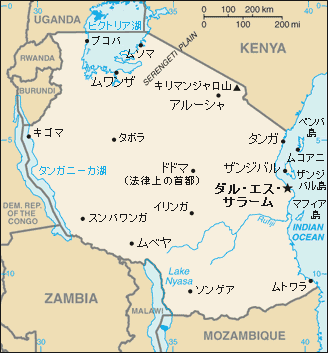 タンザニア地図