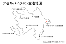 アゼルバイジャン空港地図