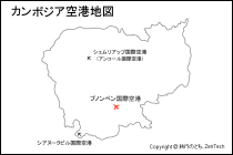 カンボジア空港地図