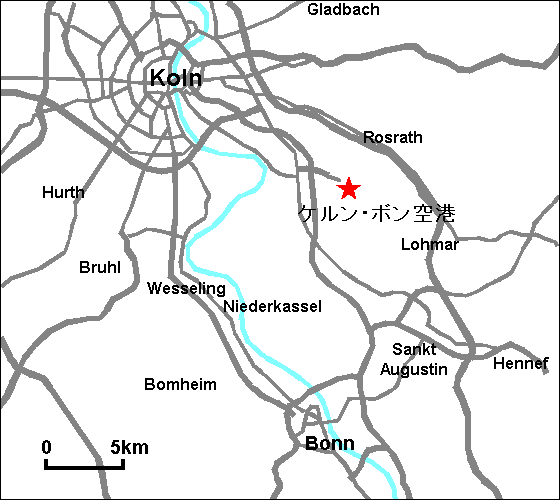 ケルン・ボン空港地図