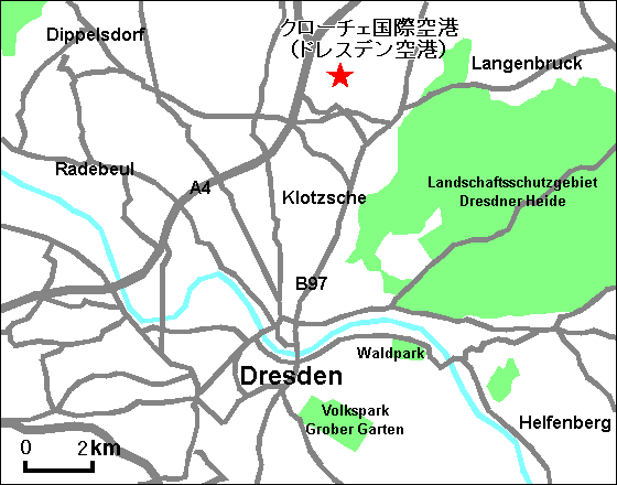 ドレスデン空港地図