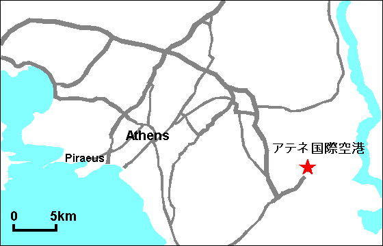 アテネ空港地図