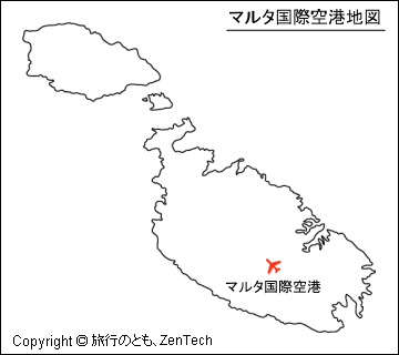 マルタ国際空港地図 マルタ国際空港地図