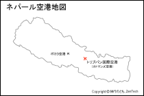 ネパール空港地図