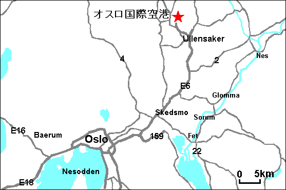オスロ空港地図