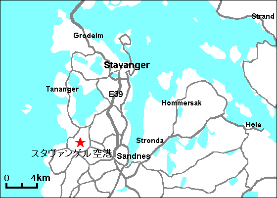 スタヴァンゲル空港地図