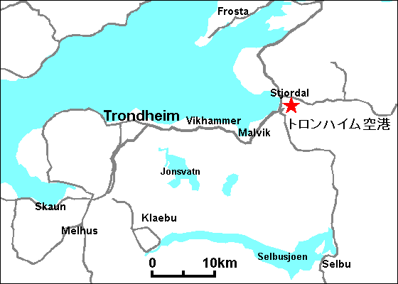 トロンハイム空港地図