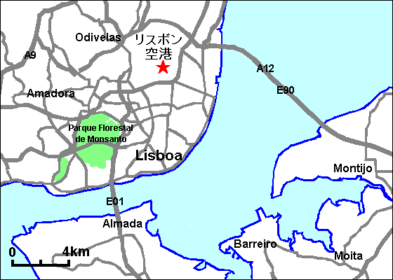 リスボン空港地図