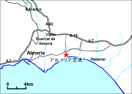アルメリア空港地図 アルメリア空港地図