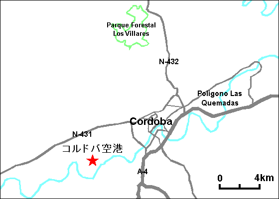 コルドバ空港地図