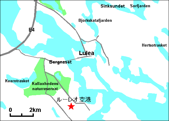 ルーレオ空港地図 ルーレオ空港地図
