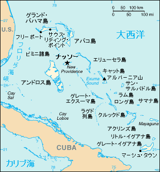 バハマ地図