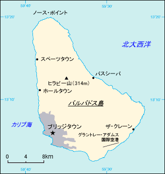 バルバドス地図 バルバドス地図