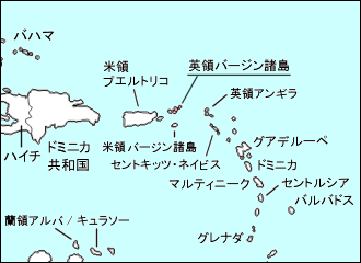 イギリス領ヴァージン諸島白地図