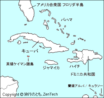 イギリス領ケイマン諸島白地図