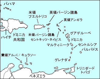 グレナダ白地図