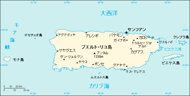 プエルトリコ地図 旅行のとも Zentech