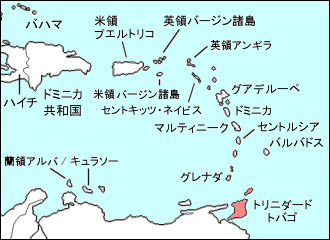 トリニダード・トバゴ共和国白地図