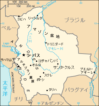 ボリビア地図