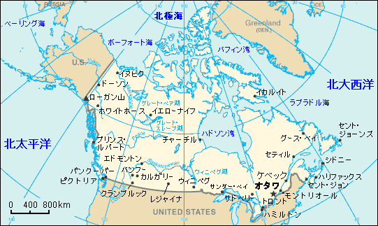 カナダ地図