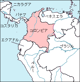 コロンビア白地図