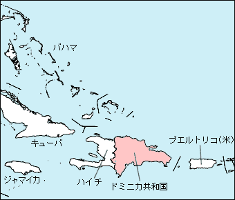 ドミニカ共和国 白地図