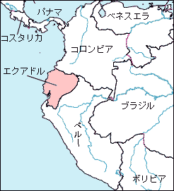 エクアドル白地図