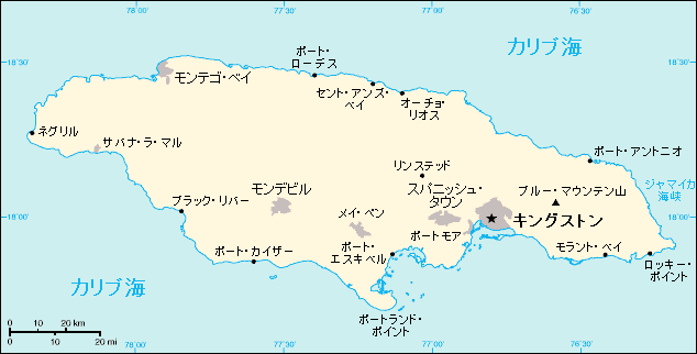 ジャマイカ地図