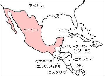 メキシコ白地図