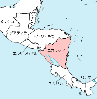 ニカラグア白地図