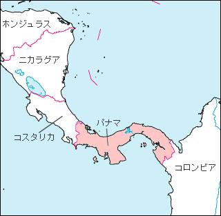 パナマ白地図