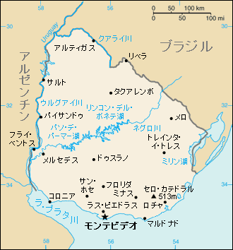 ウルグアイ地図