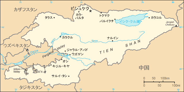 キルギス地図