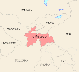 タジキスタン白地図