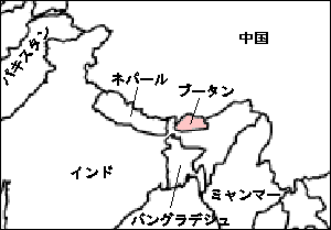 ブータン白地図