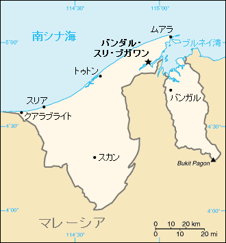ブルネイ地図