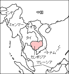 カンボジア白地図