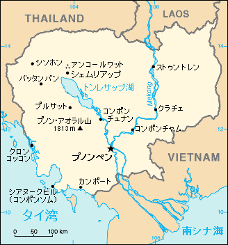 カンボジア地図