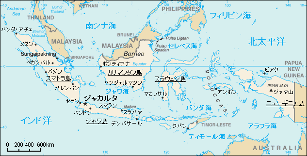 インドネシア地図 旅行のとも Zentech