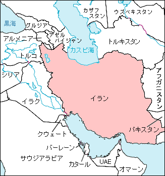 イラン白地図