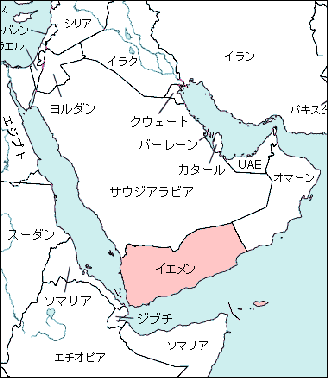 イエメン白地図